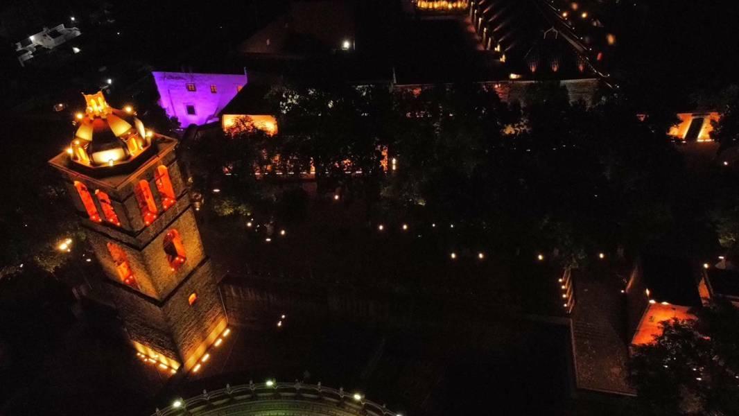 Así luce el Exconvento de San Francisco con la nueva iluminación 
