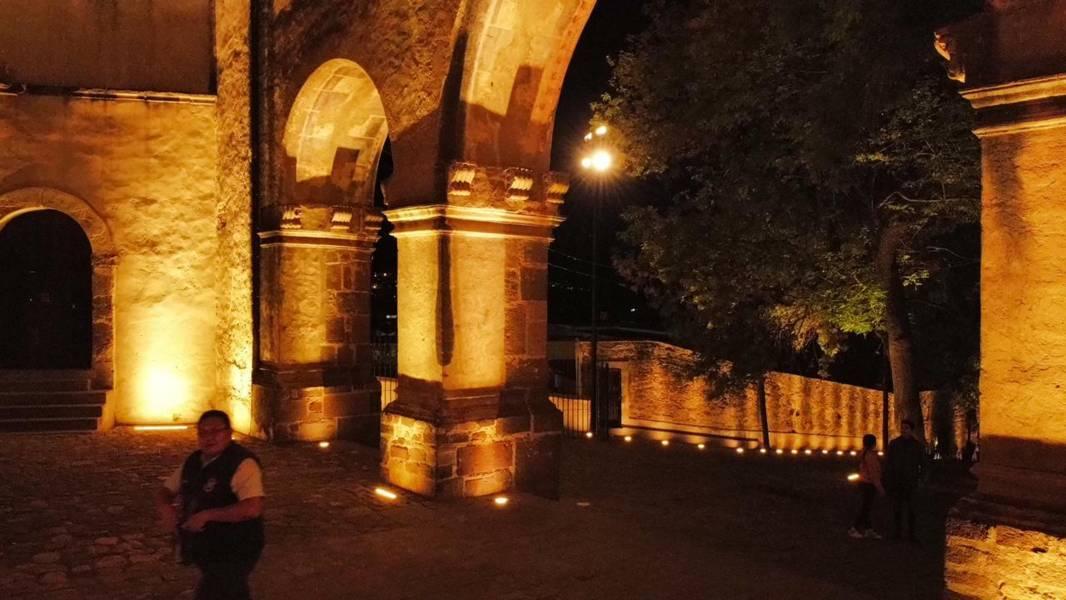 Así luce el Exconvento de San Francisco con la nueva iluminación 
