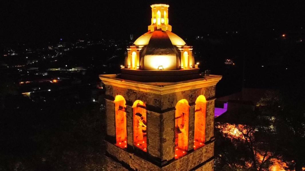 Así luce el Exconvento de San Francisco con la nueva iluminación 