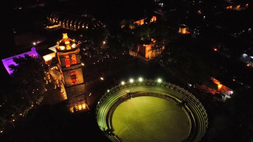 Así luce el Exconvento de San Francisco con la nueva iluminación 