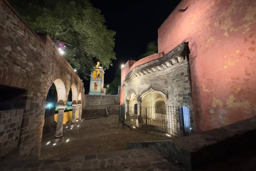 Así luce el Exconvento de San Francisco con la nueva iluminación 