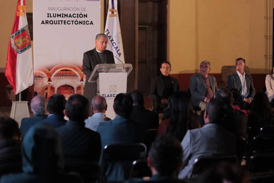 Así luce el Exconvento de San Francisco con la nueva iluminación 