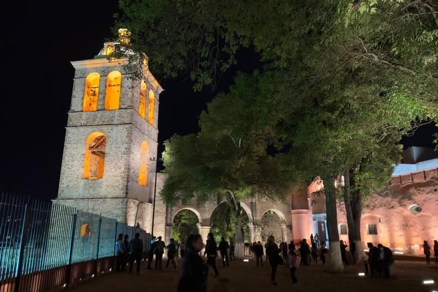 Así luce el Exconvento de San Francisco con la nueva iluminación 