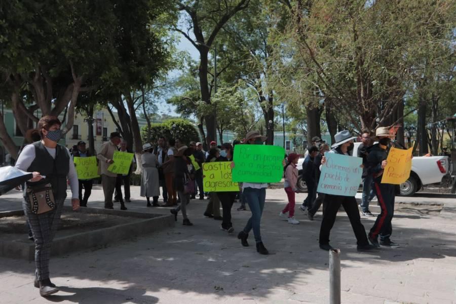 Se manifiestan pobladores de Nativitas  para que cese la violencia en su demarcación 