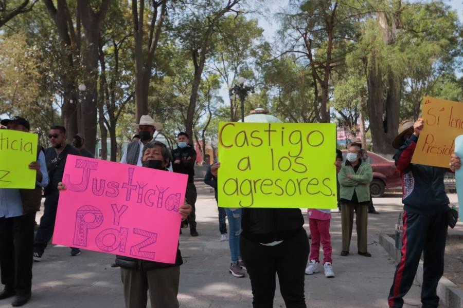 Se manifiestan pobladores de Nativitas  para que cese la violencia en su demarcación 