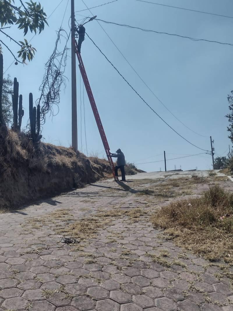 Al momento se han reparado 270 lámparas en Apetatitlan con recursos propios 