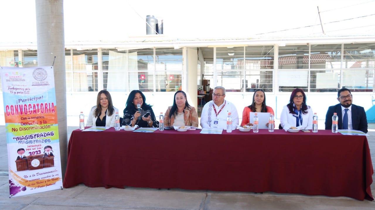 Acerca Presidenta del TSJ convocatoria “Magistradas y Magistrados Infantiles por un Día” a Terrenate y Emiliano Zapata