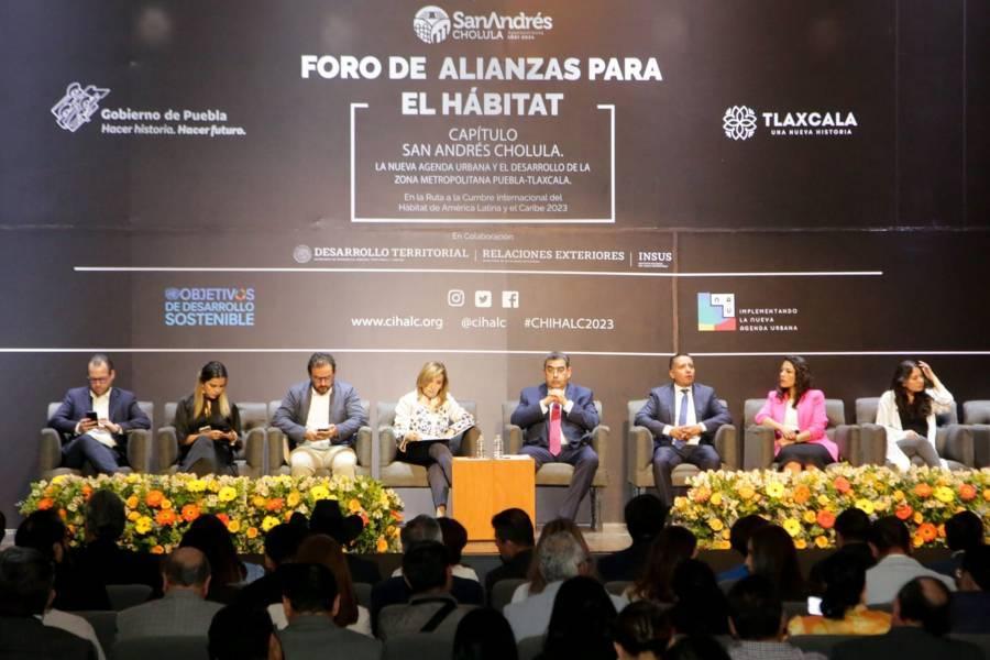 La gobernadora Lorena Cuéllar presente en la inauguración del Foro de Alianzas para el Hábitat: Capítulo San Andrés Cholula