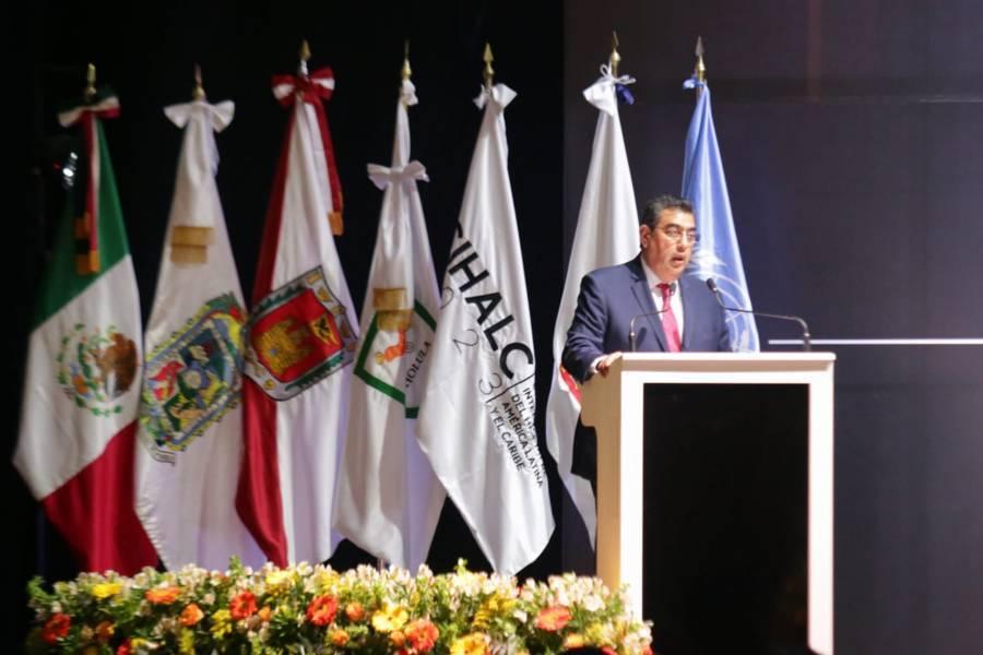 La gobernadora Lorena Cuéllar presente en la inauguración del Foro de Alianzas para el Hábitat: Capítulo San Andrés Cholula