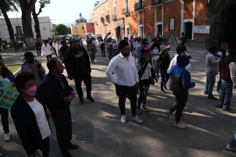Concluye manifestación de maestros en la capital 