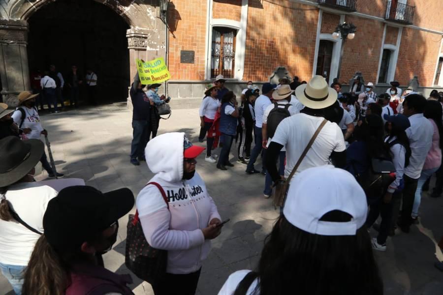 Concluye manifestación de maestros en la capital 