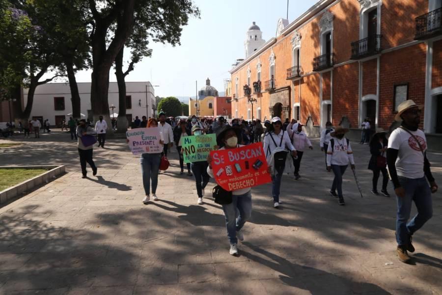Concluye manifestación de maestros en la capital 