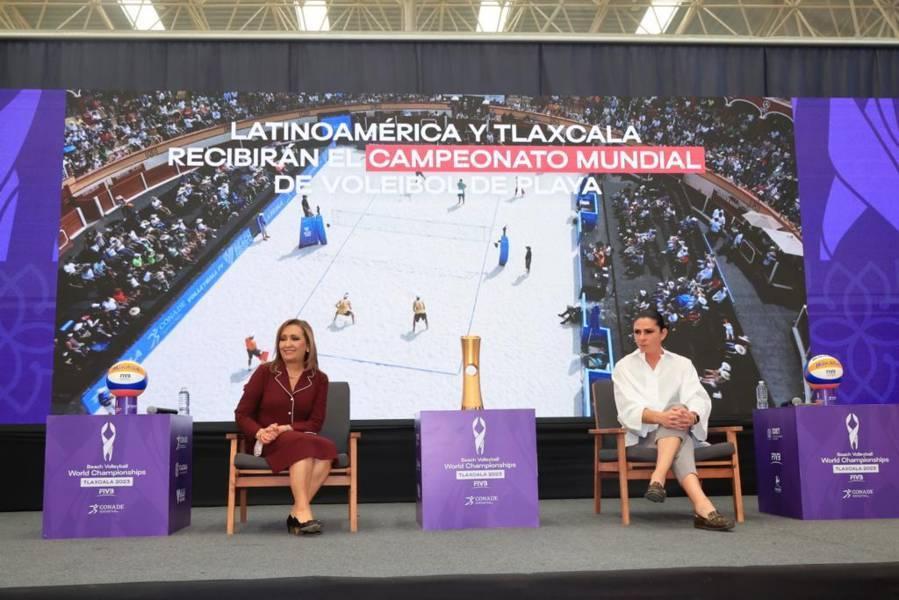 Presentaron Conade y Gobierno del Estado oficialmente el campeonato mundial de Voleibol de Playa Tlaxcala 2023