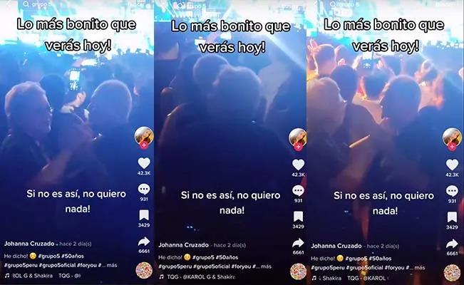 En pleno concierto, una pareja de abuelitos protagonizan romántico baile 