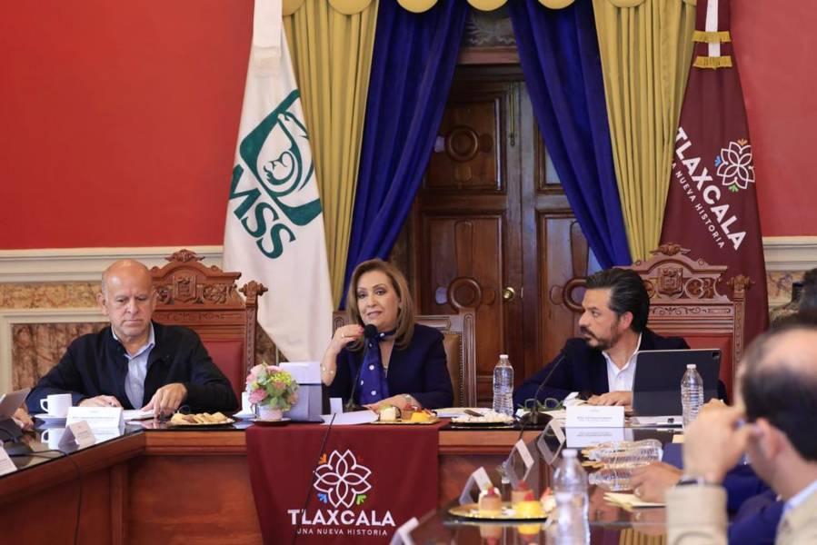 Gobernadora y director del IMSS dan seguimiento a avances de IMSS-BIENESTAR