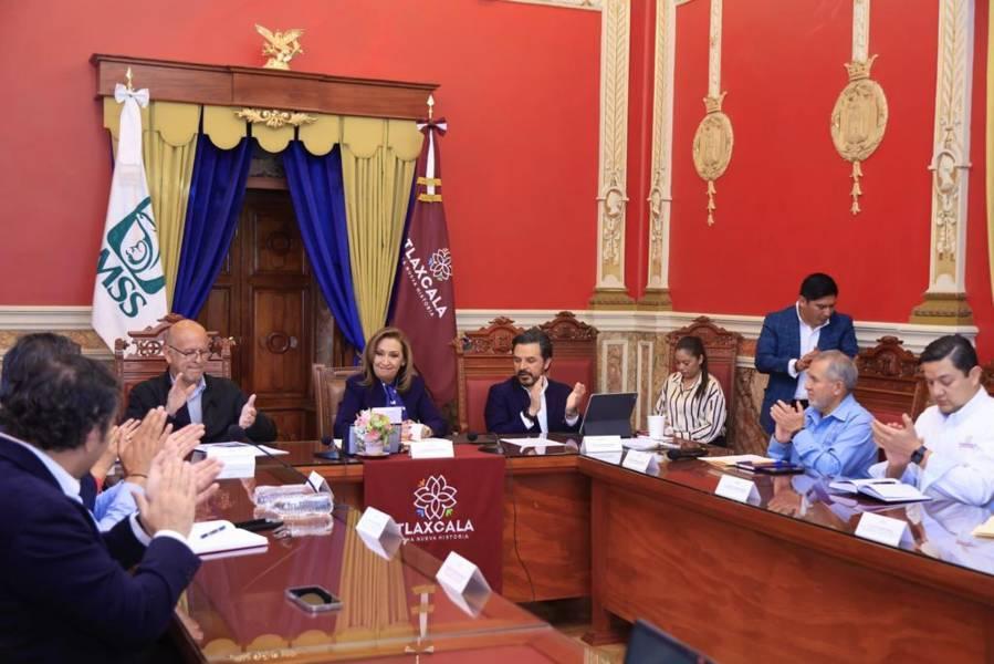 Gobernadora y director del IMSS dan seguimiento a avances de IMSS-BIENESTAR