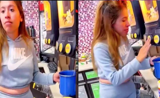 Captan a un cliente del Oxxo servirse un café en su propia olla  