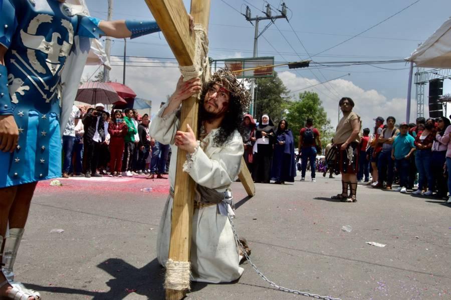 Finaliza el viacrucis edición 57 en el municipio de Chiautempan