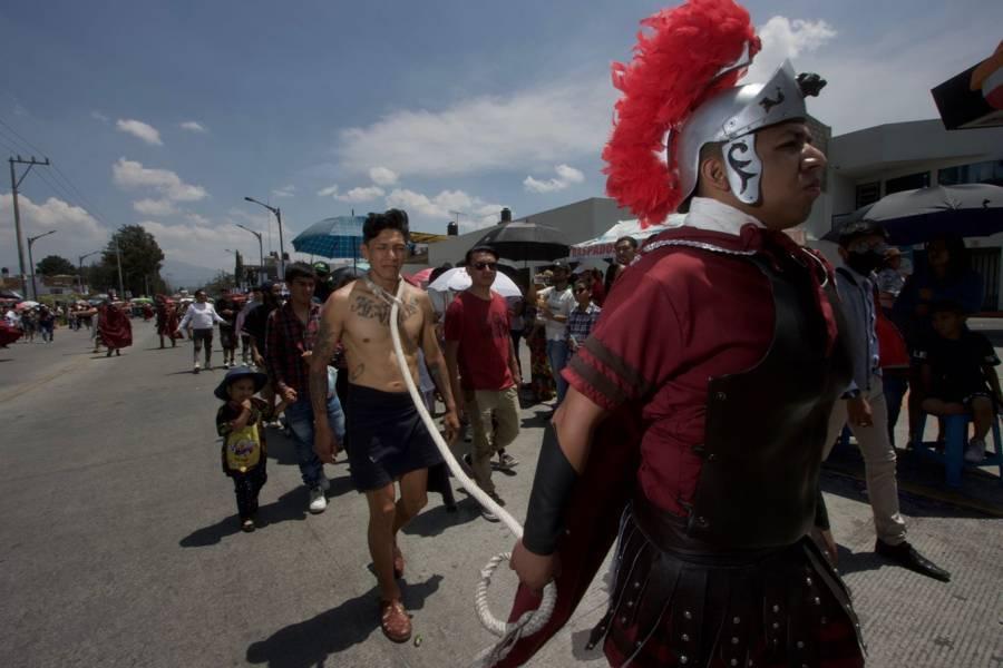 Finaliza el viacrucis edición 57 en el municipio de Chiautempan