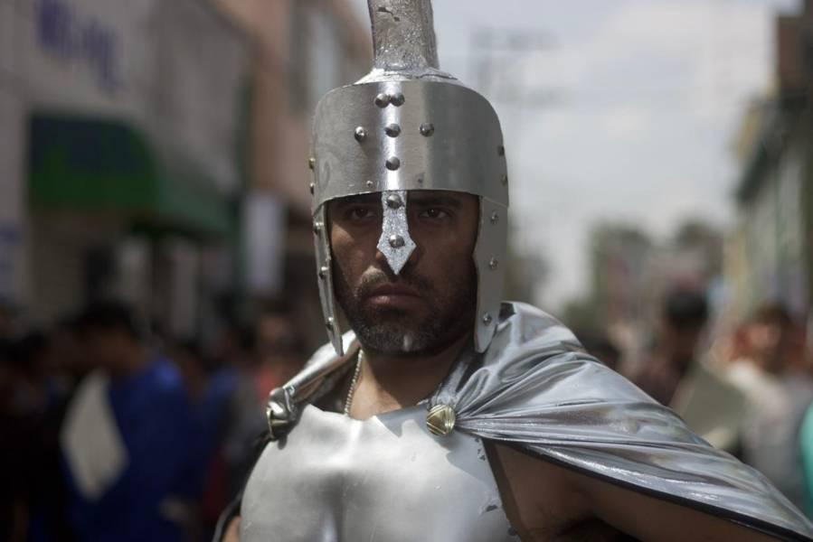 Los protagonistas del viacrusis Chiautempan 2023 