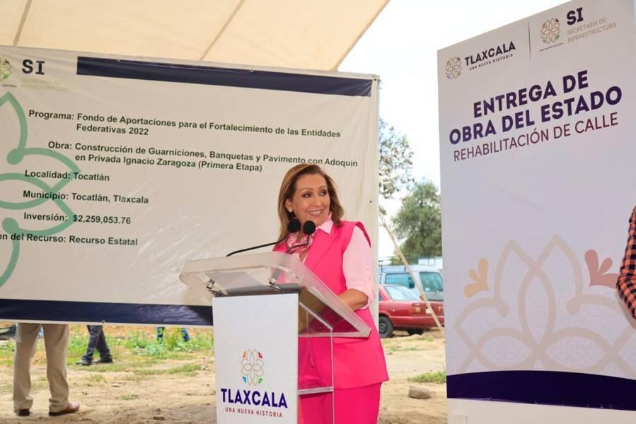 Inauguró Gobernadora obra pública en Tocatlán