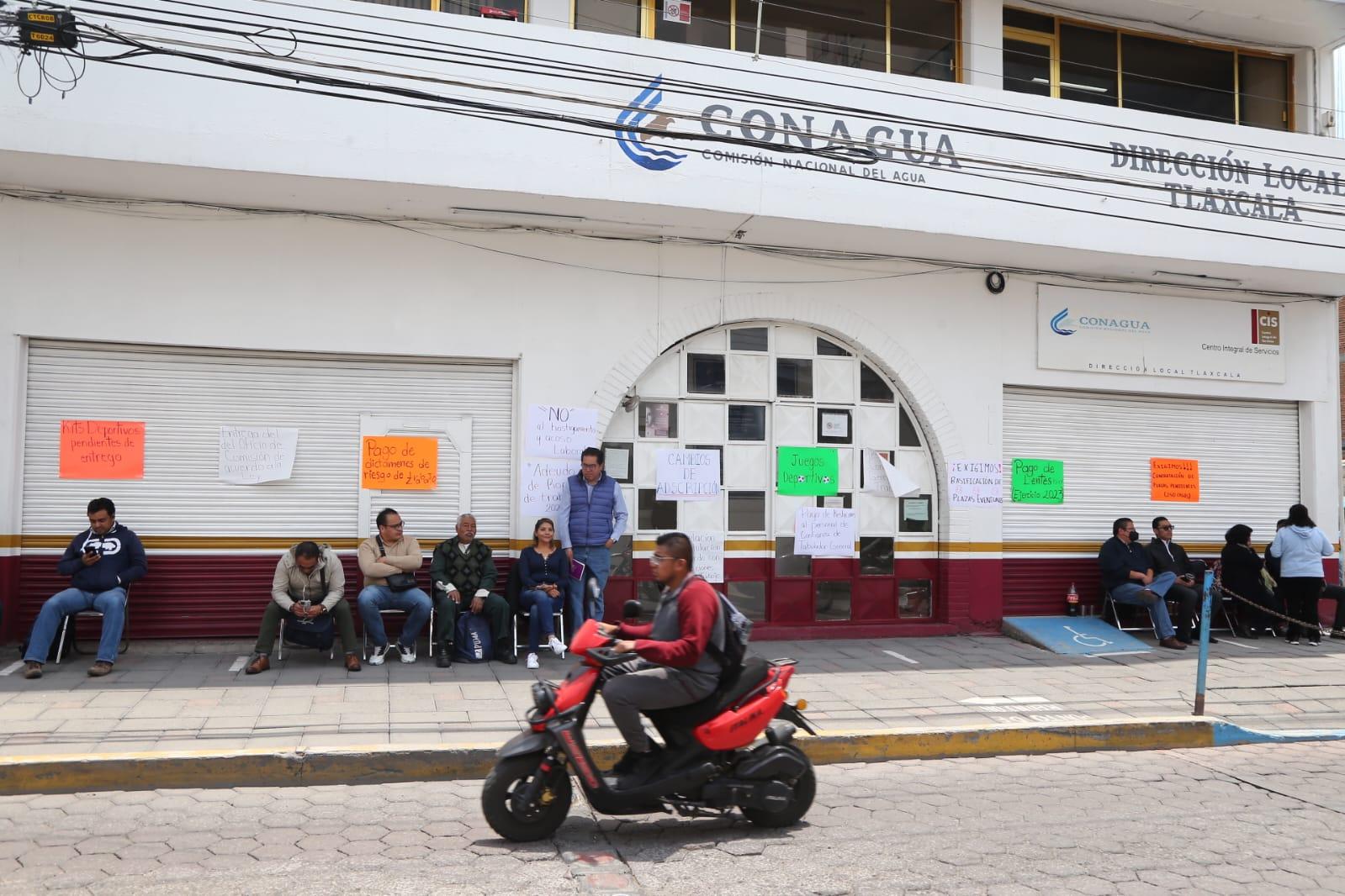 Paran labores trabajadores de la CONAGUA en Tlaxcala 