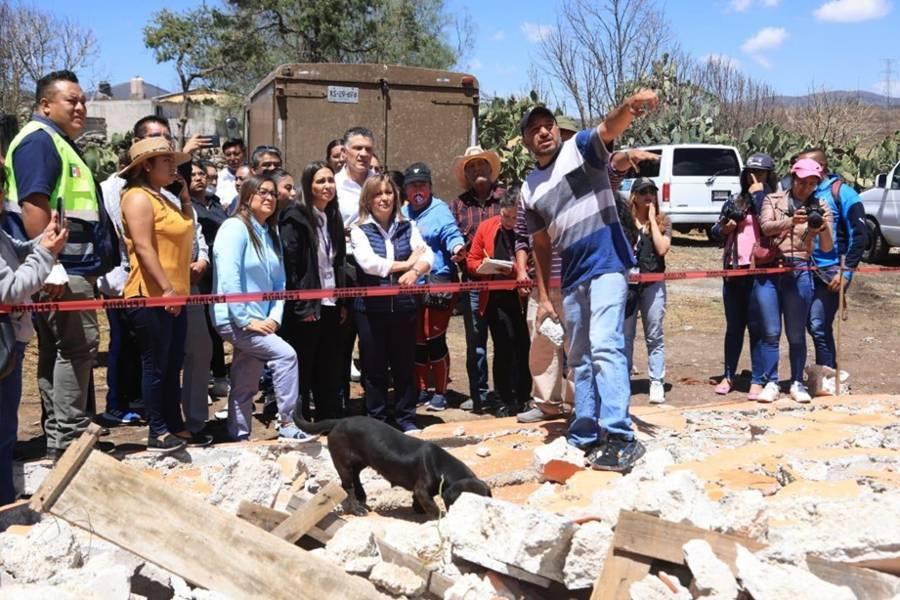 Recorrió Gobernadora comunidad de San Marcos para conocer afectaciones por granizada
