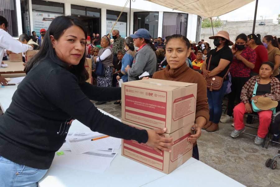 Entrega Sistema Municipal DIF de Contla Despensas a Grupos Vulnerables