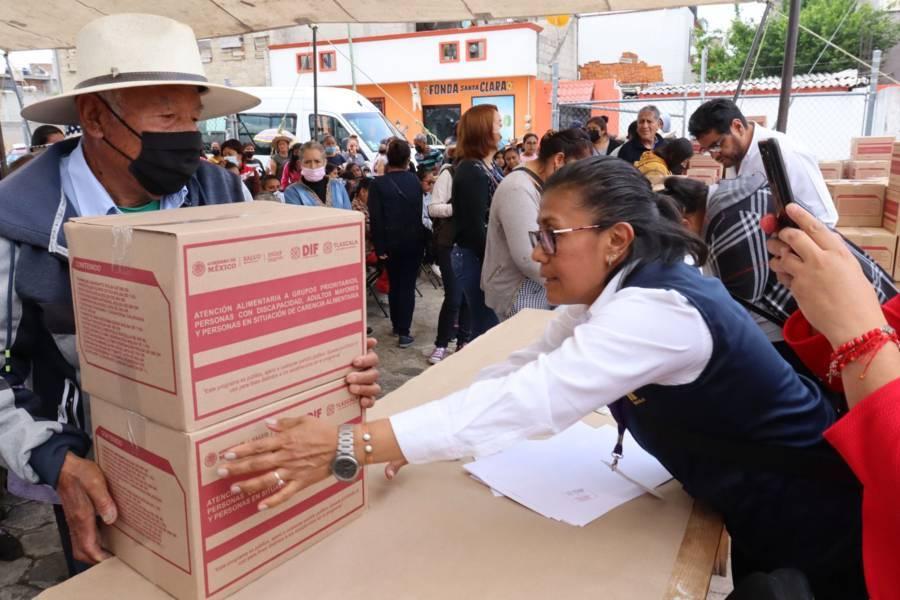 Entrega Sistema Municipal DIF de Contla Despensas a Grupos Vulnerables