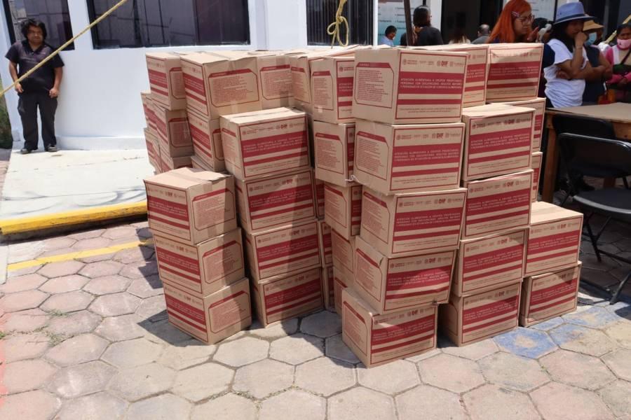 Entrega Sistema Municipal DIF de Contla Despensas a Grupos Vulnerables