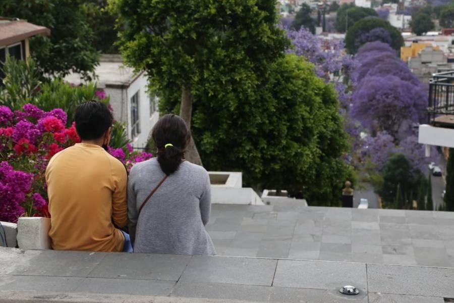 Sin funcionar mirador de las escalinatas de los Héroes