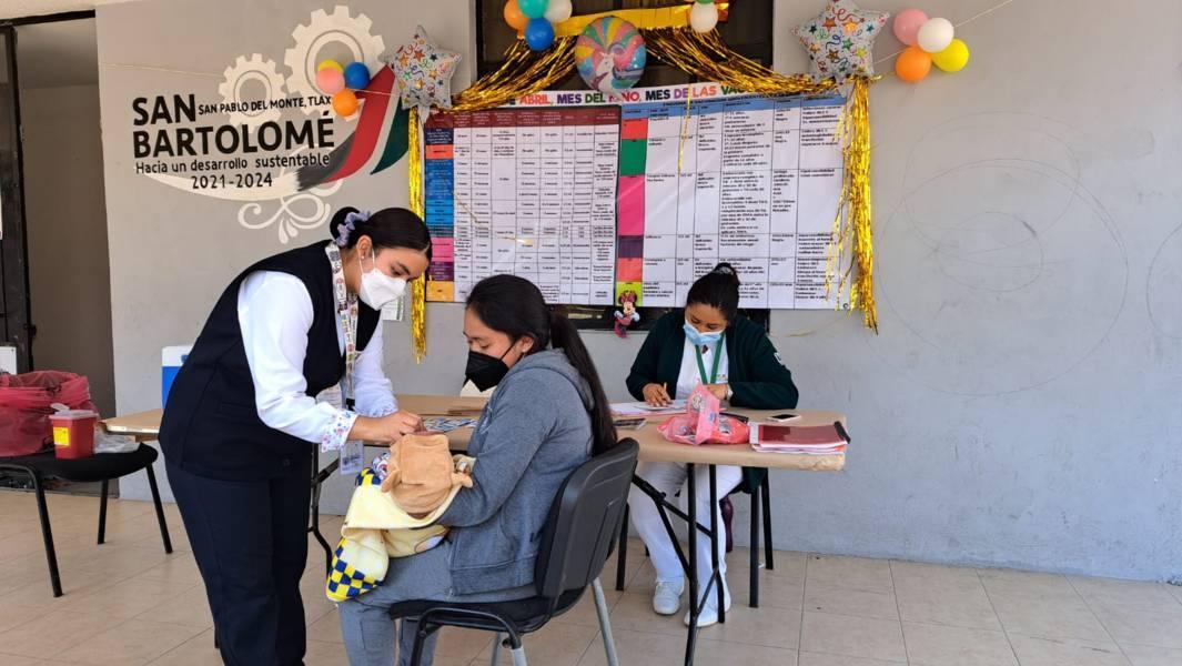 Aplicarán vacunas para niños durante el mes de abril en San Pablo del Monte 