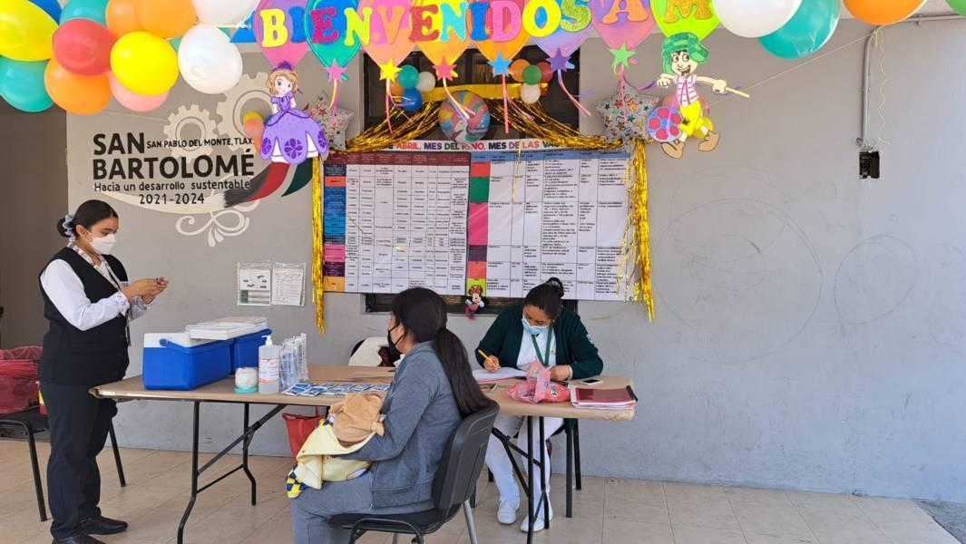 Aplicarán vacunas para niños durante el mes de abril en San Pablo del Monte 