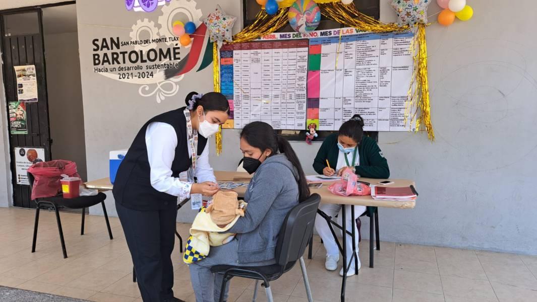 Aplicarán vacunas para niños durante el mes de abril en San Pablo del Monte 