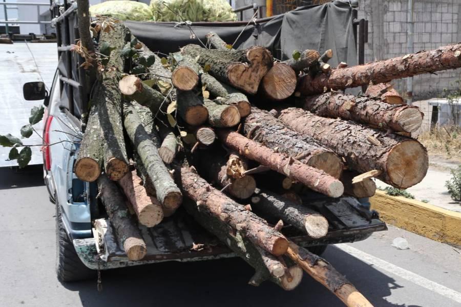 Asegura policía estatal camioneta de talamontes en Zitlaltepec