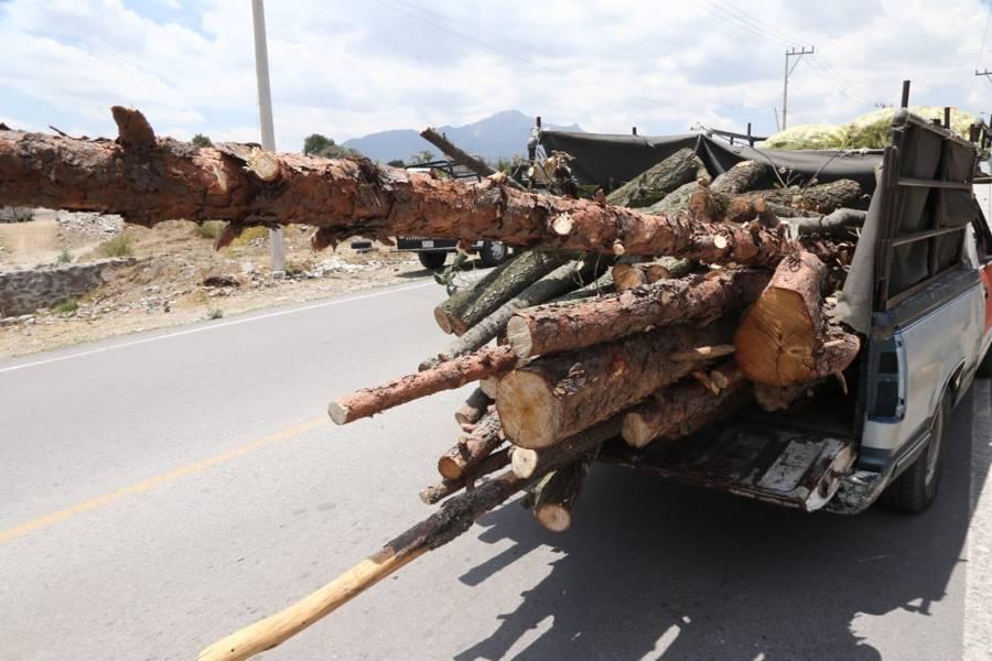 Asegura policía estatal camioneta de talamontes en Zitlaltepec