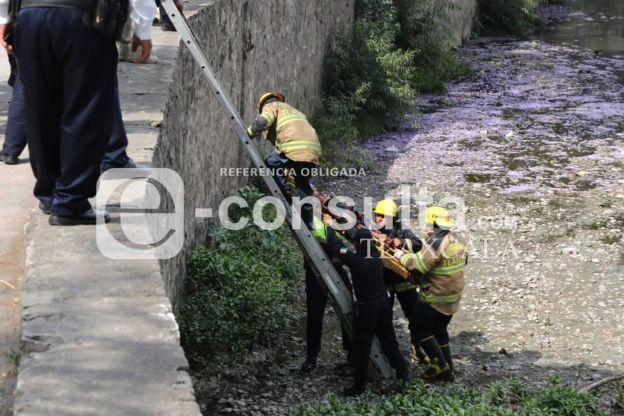Cae ebrio sujeto al río Zahuapan 