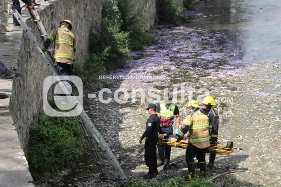 Cae ebrio sujeto al río Zahuapan 