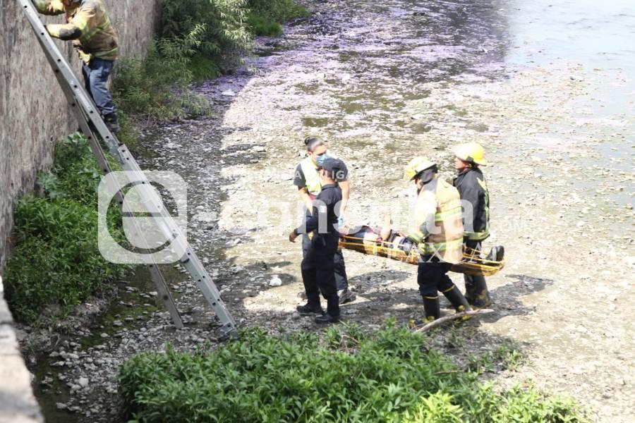 Cae ebrio sujeto al río Zahuapan 