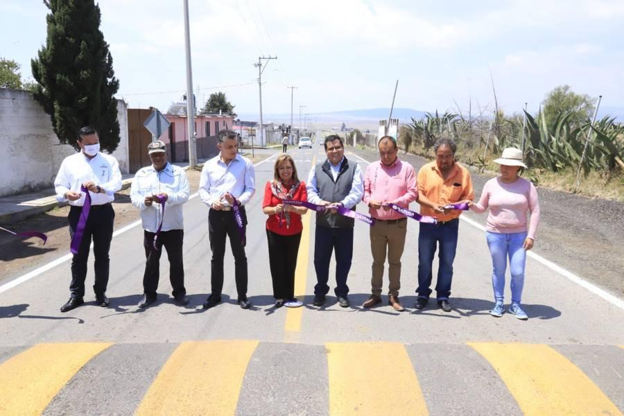 Entregó Gobierno del estado rehabilitación de carretera Buenavista–San José Tepeyahualco En Tlaxco