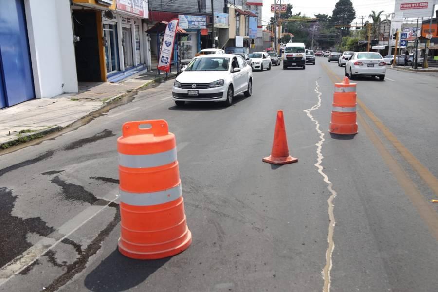 #ReporteVial | Tránsito lento por reparaciones en Ocotlán 