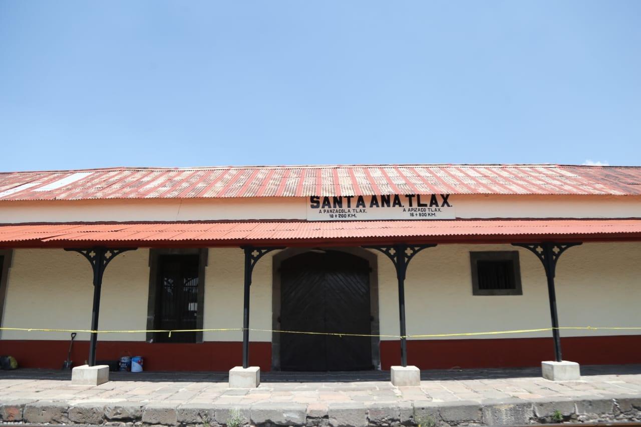 Renuevan imagen de la antigua estación en Chiautempan 