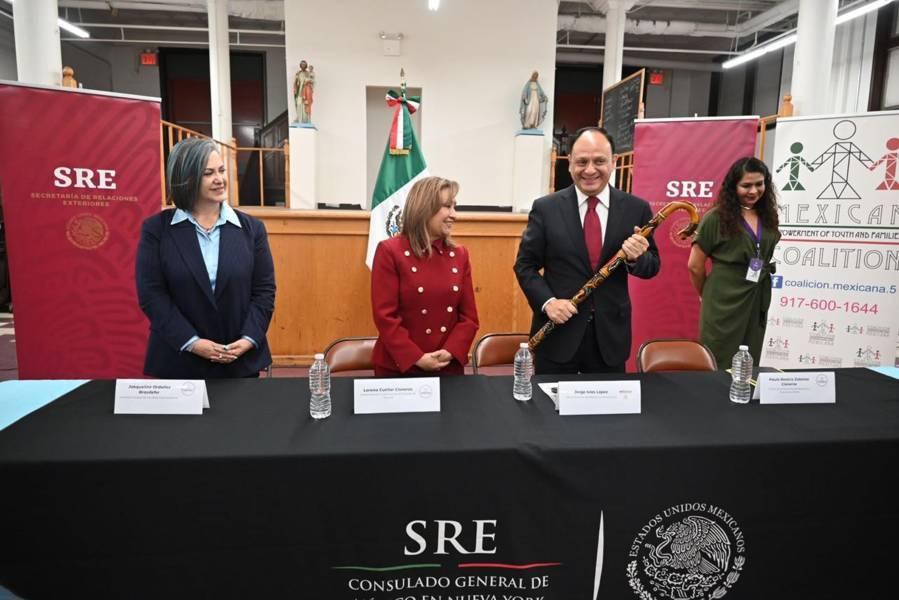 Testificó Gobernadora reencuentro familiar "Uniendo historias" en el consulado general de México en Nueva York