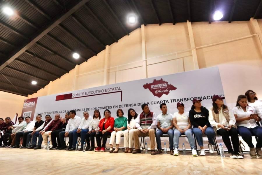 Toma de protesta a los integrantes de los comités en defensa de la 4T