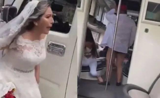 A pocos minutos de su boda, novia lo cacha con la amante en una limosina