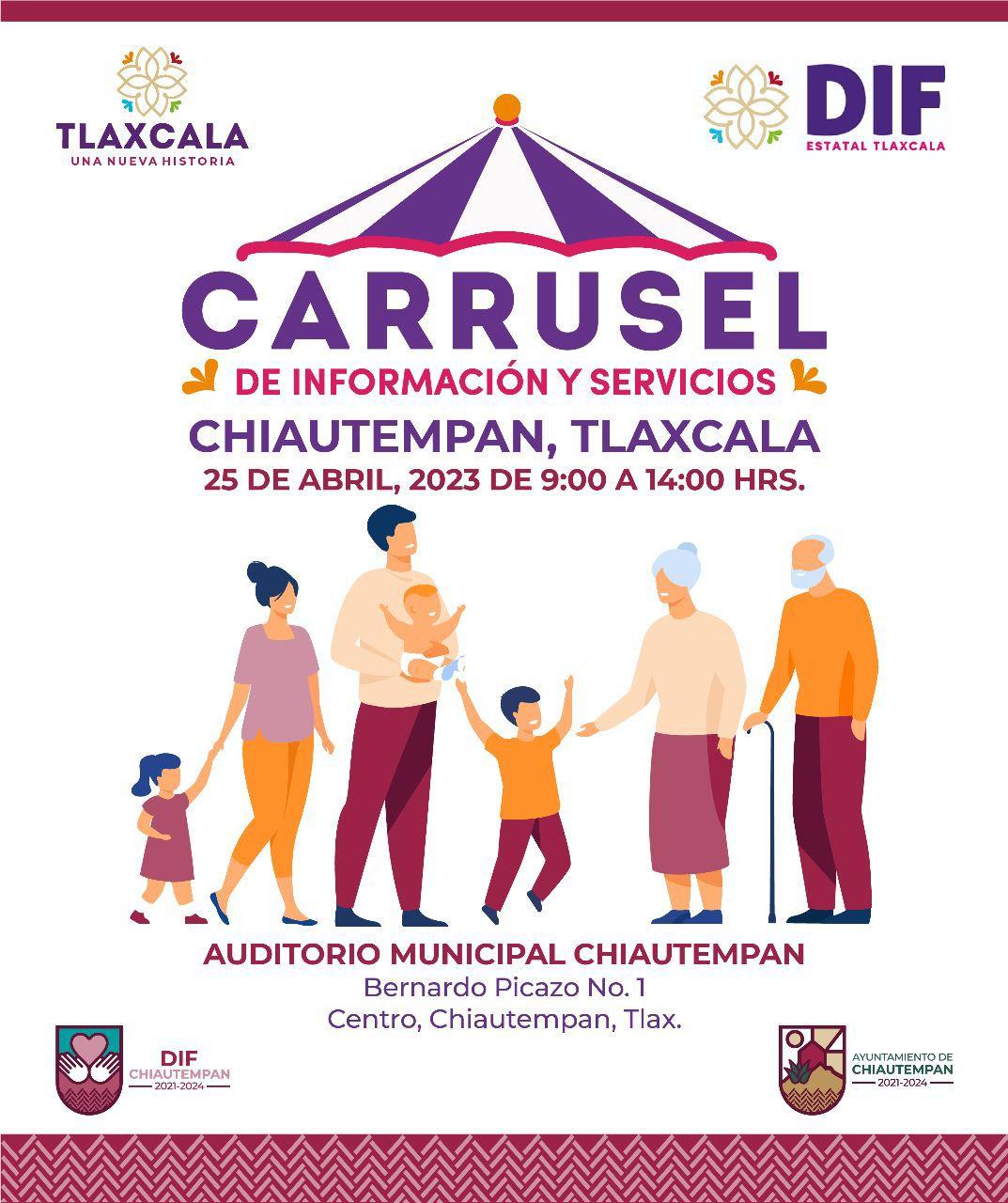 Llegará a Chiautempan el "Carrusel de Información y Servicios" y Unidad Médica Móvil 