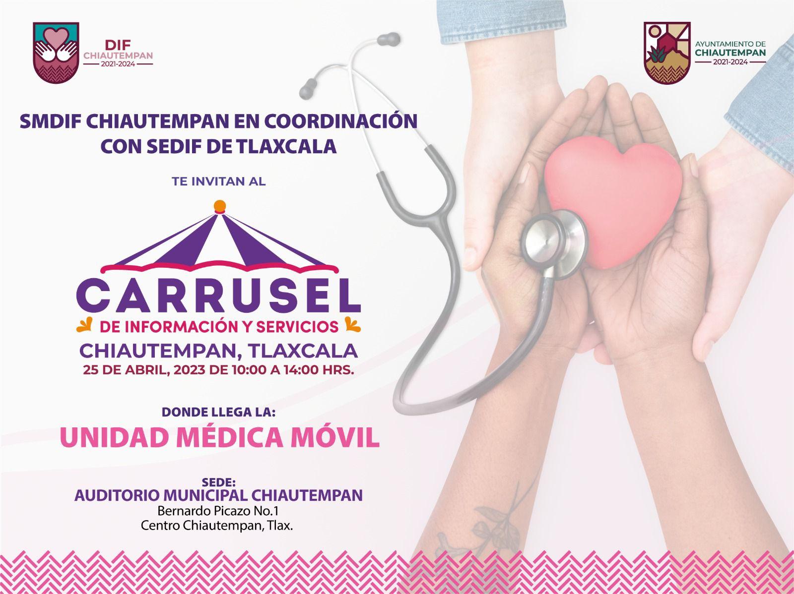 Llegará a Chiautempan el "Carrusel de Información y Servicios" y Unidad Médica Móvil 