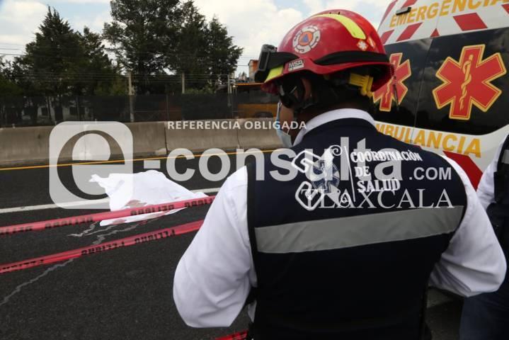 Muere masculino atropellado en Xaloztoc