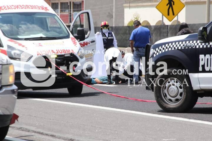 Muere masculino atropellado en Xaloztoc