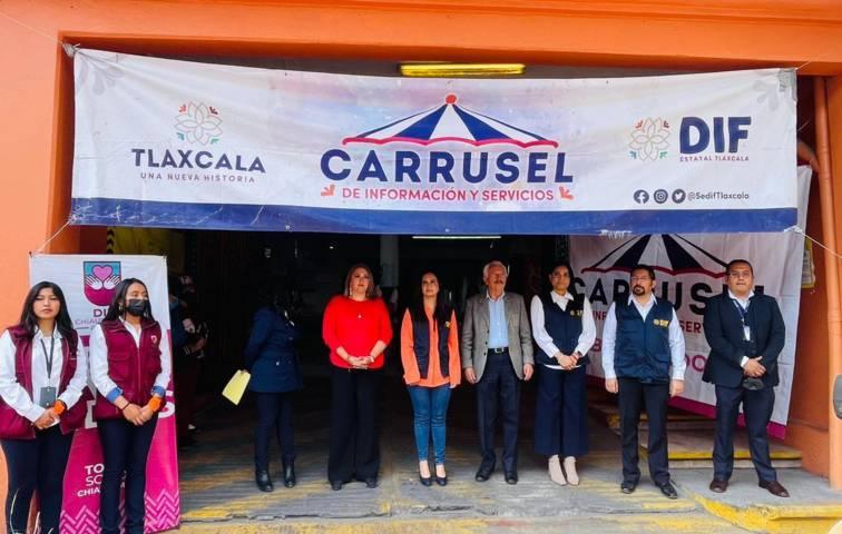 Inauguran en Chiautempan el “Carrusel de Información y Servicios” del DIF Estatal